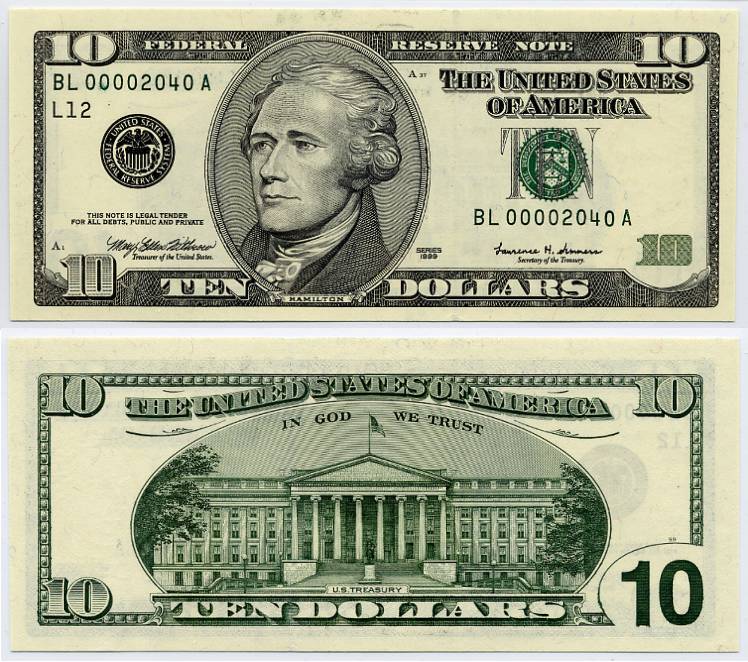 Buy USD $10 Bills Online
